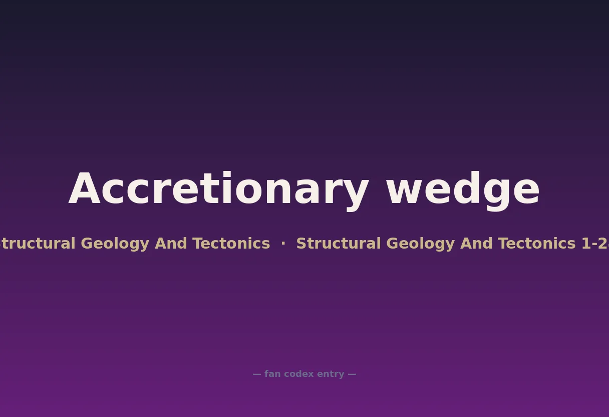 Accretionary wedge